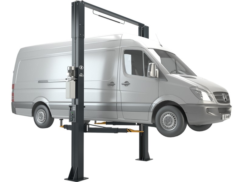 ДВУХСТОЕЧНЫЙ ЭЛЕКТРОГИДРАВЛИЧЕСКИЙ ПОДЪЕМНИК ПГА-5000/1 (ВЫСОКАЯ ВЕРСИЯ ДЛЯ LCV)