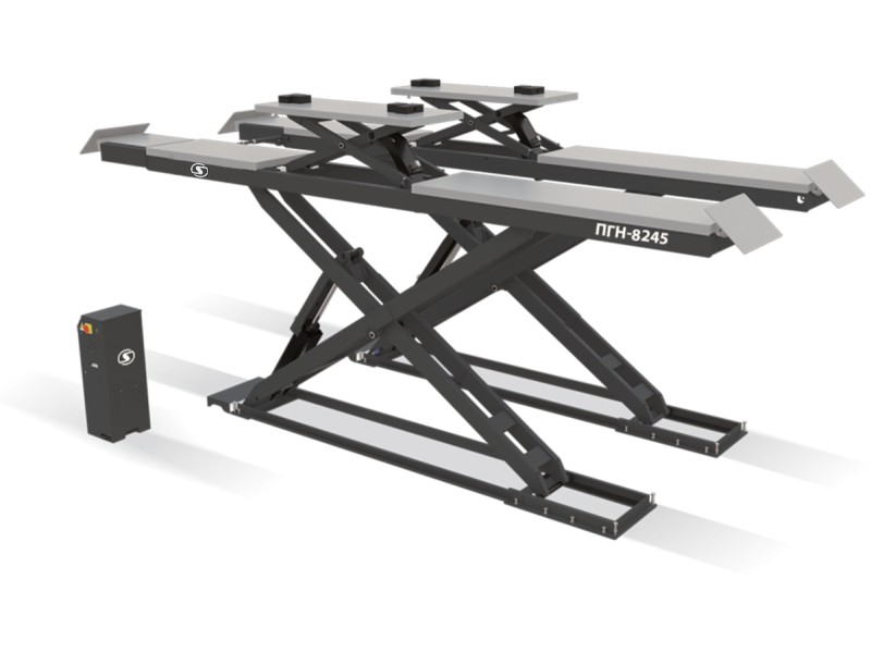 НОЖНИЧНЫЙ ЭЛЕКТРОГИДРАВЛИЧЕСКИЙ ПОДЪЕМНИК ПГН-8245 С ЛЮФТ-ДЕТЕКТОРОМ