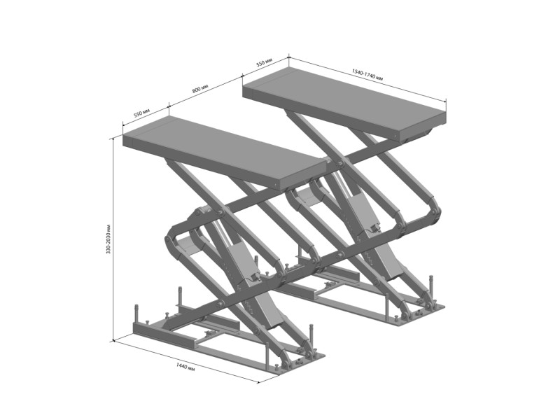 НОЖНИЧНЫЙ ЭЛЕКТРОГИДРАВЛИЧЕСКИЙ ЗАГЛУБЛЯЕМЫЙ ПОДЪЕМНИК ПГН-3000/Н-02